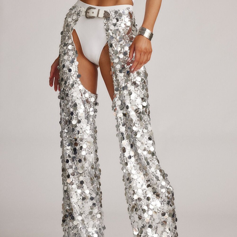 12th Tribe Walker Silver Payette Chaps Size SS